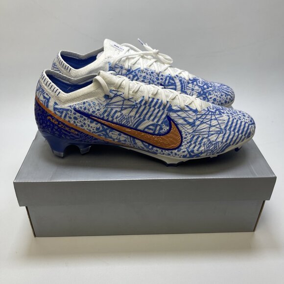 Nike Zoom Vapor 15 Elite CR7 FG, White/Metallic Copper-Concord, Sz 13 DQ5299 182 - Picture 4 of 14